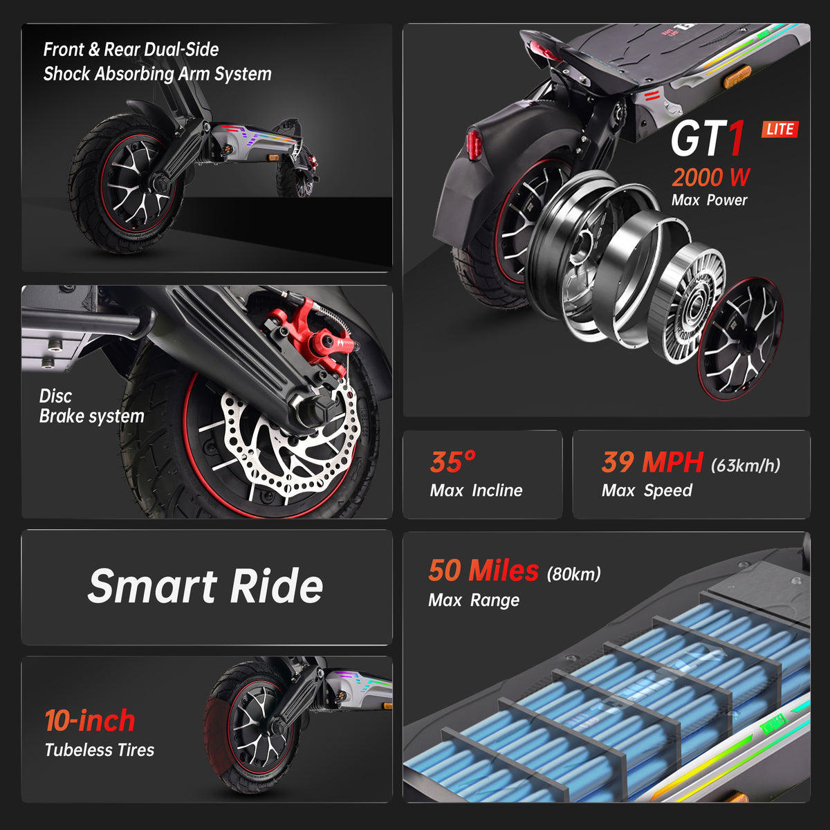 Zwheel ZSD1/GT1 LITE Mountain Off-Road E-Scooter