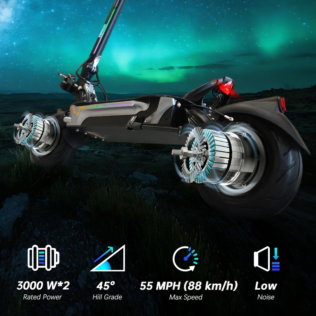 Zwheel ZSE2/GT1 3000W*2 Racing Electric Scooter
