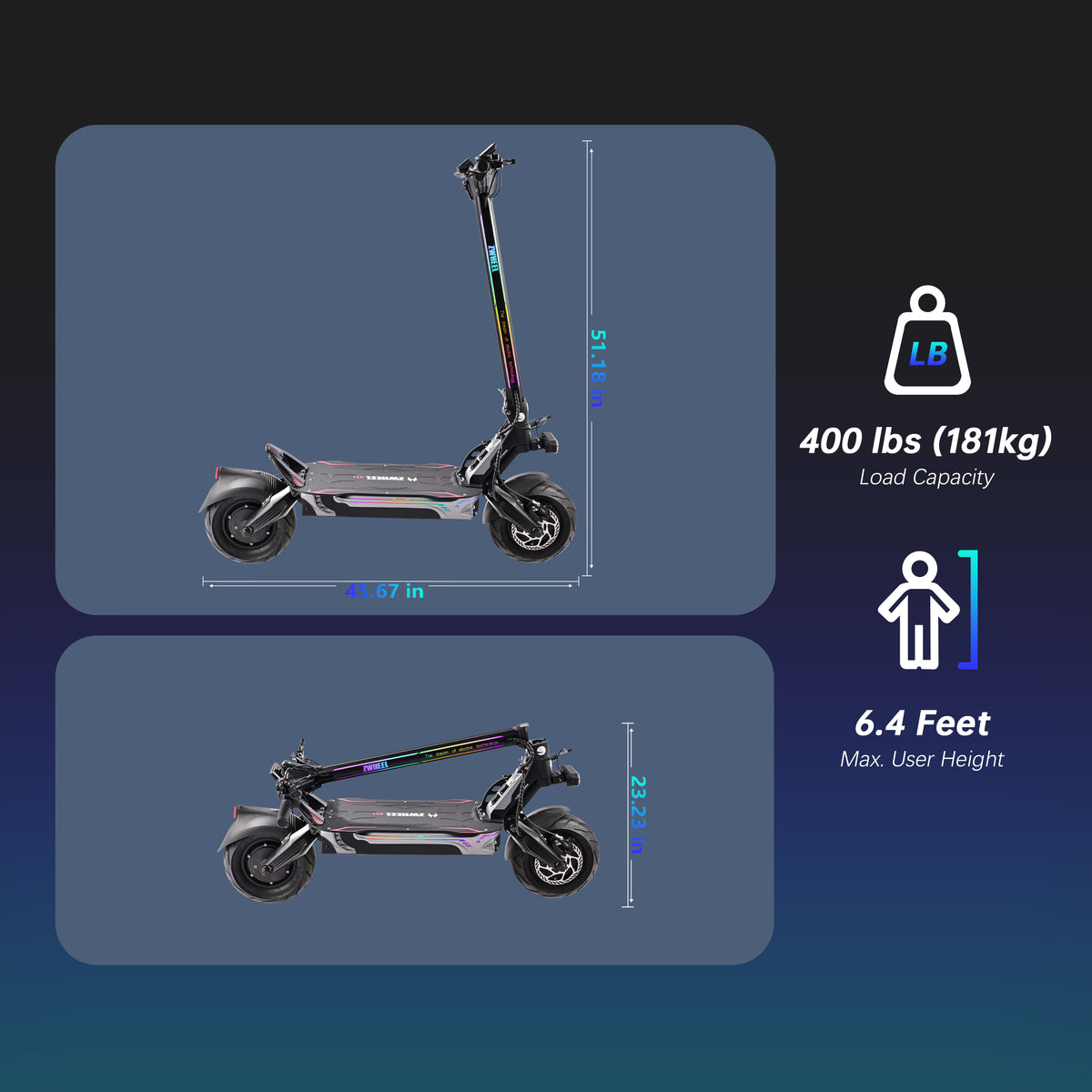 Zwheel ZSE2/GT1 3000W*2 Racing Electric Scooter