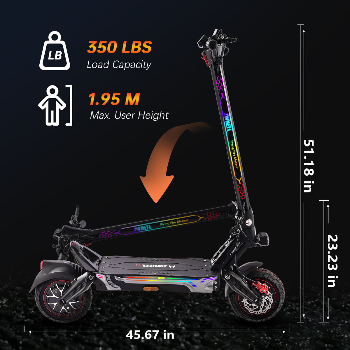 Zwheel ZSD2 /GT1 LITE 2000W*2 Off Road Electric Scooter